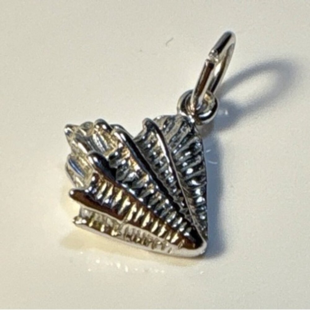 Seashell Charm Pendant Sterling Silver 3D Nautical Beach Conch Shell Beautiful